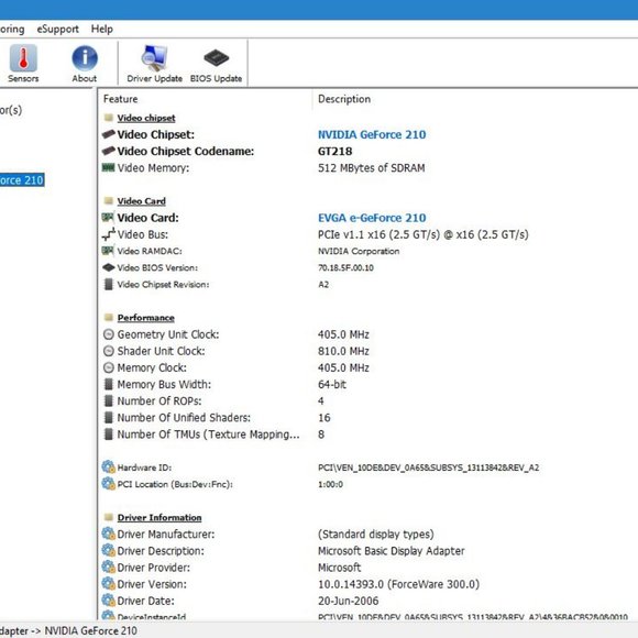 EVGA / NVIDIA GeForce 210 512MB DDR3 PCI-E Video Card P/N 512-P3-1311-KR - Picture 8 of 9